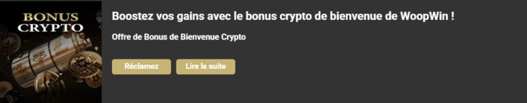 Woopwin Casino bonus Crypto
