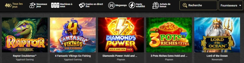 Woopwin Casino jeux